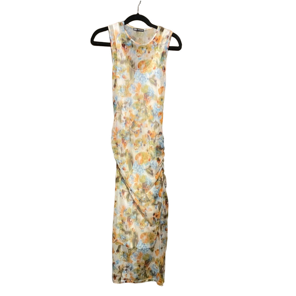 Zara Floral Sleeveless Dress - Multicolor